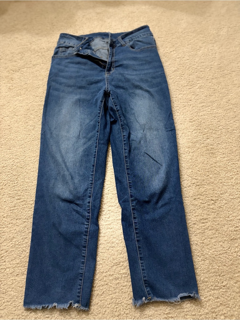 Women’s Blue Straight-Leg Jeans